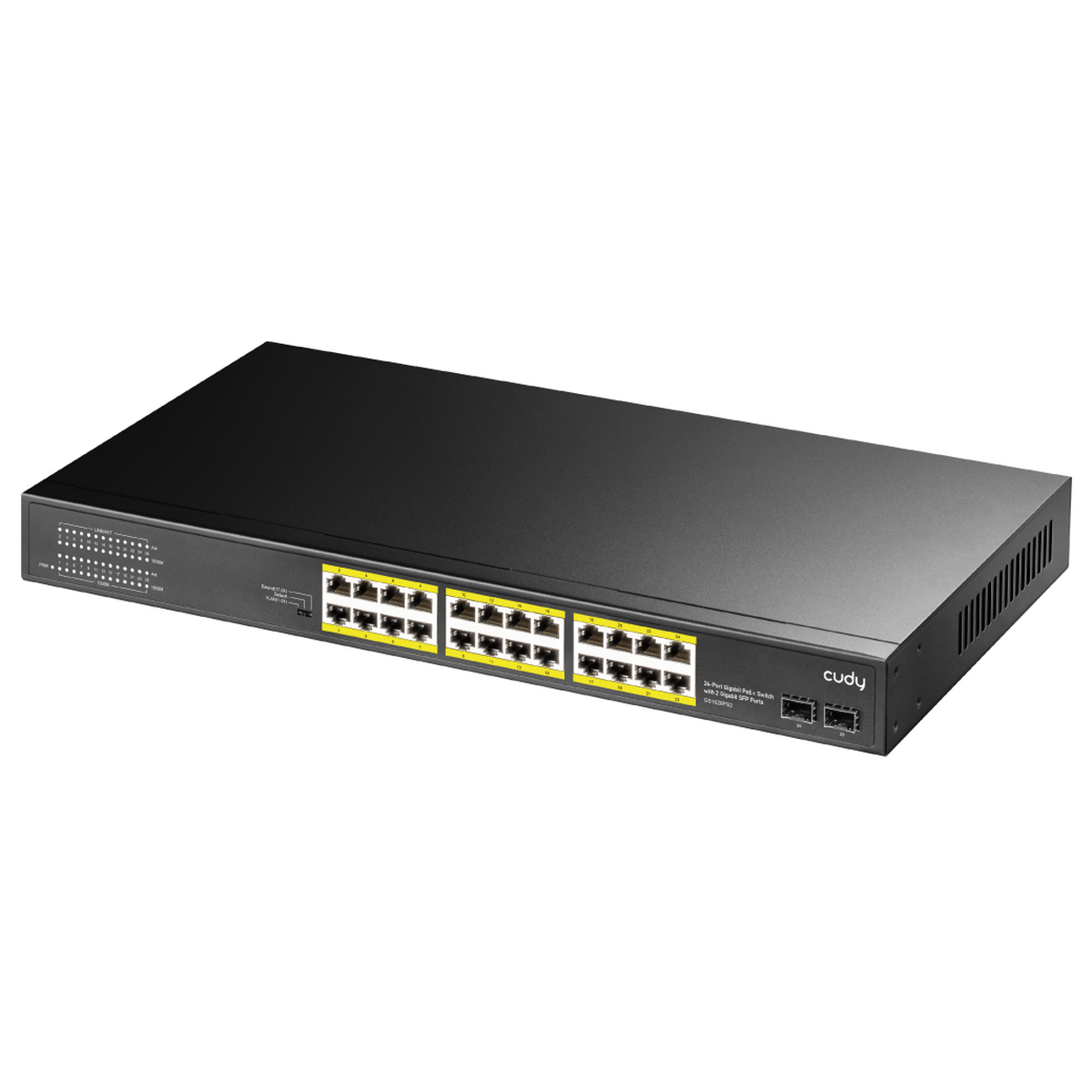 Коммутатор Cudy GS1028PS2 (L2) 24x1Гбит/с 2SFP 24PoE+ 300W неуправляемый