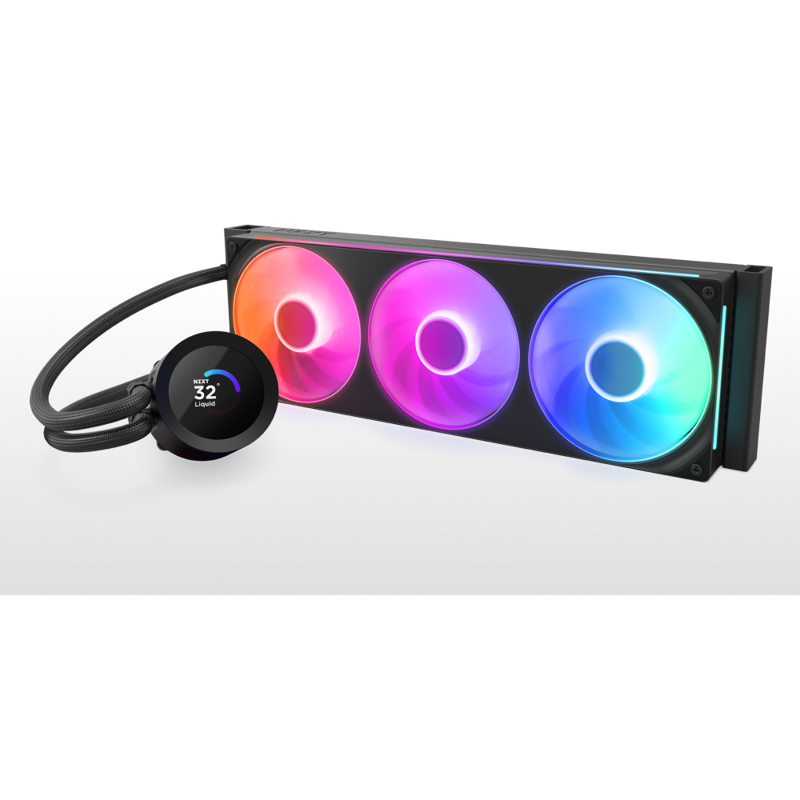 Система жидкостного охлаждения NZXT Kraken Plus 360 RGB V2 (260W, 360mm, LED temp., Black, RGB/ Fans