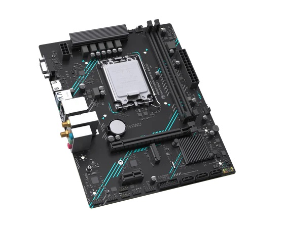 Материнская плата MAXSUN MS-H610M 666 WIFI6 ARGB, LGA1700, H610, 2*DDR4, 3*SATA3, M.2, USB 3.2, USB 
