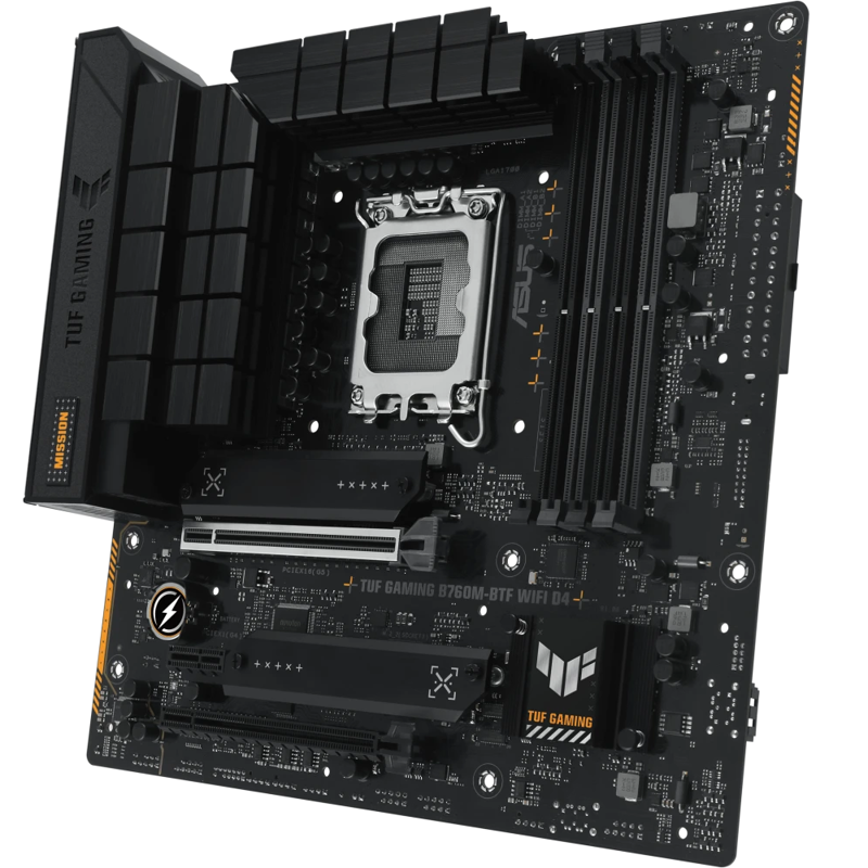 Материнская плата ASUS TUF GAMING B760M-BTF WIFI D4, LGA1700 4xDDR4 4xSATA3 3xM.2 RAID HDMI DP mATX