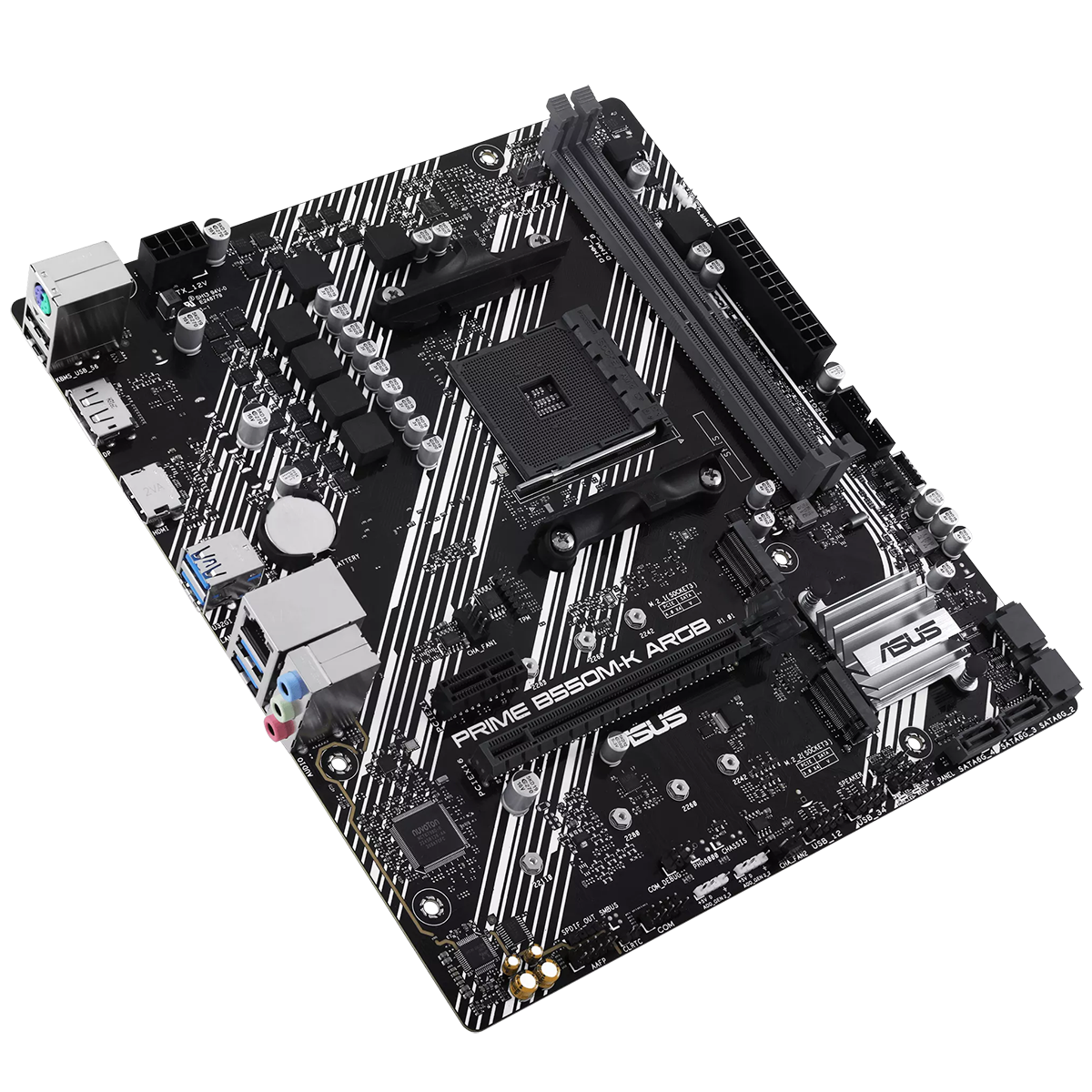 Материнская плата ASUS PRIME B550M-K ARGB AM4 mATX 2xDDR4 PCIEx16 PICEx1 2xM.2 DP HDMI GLAN