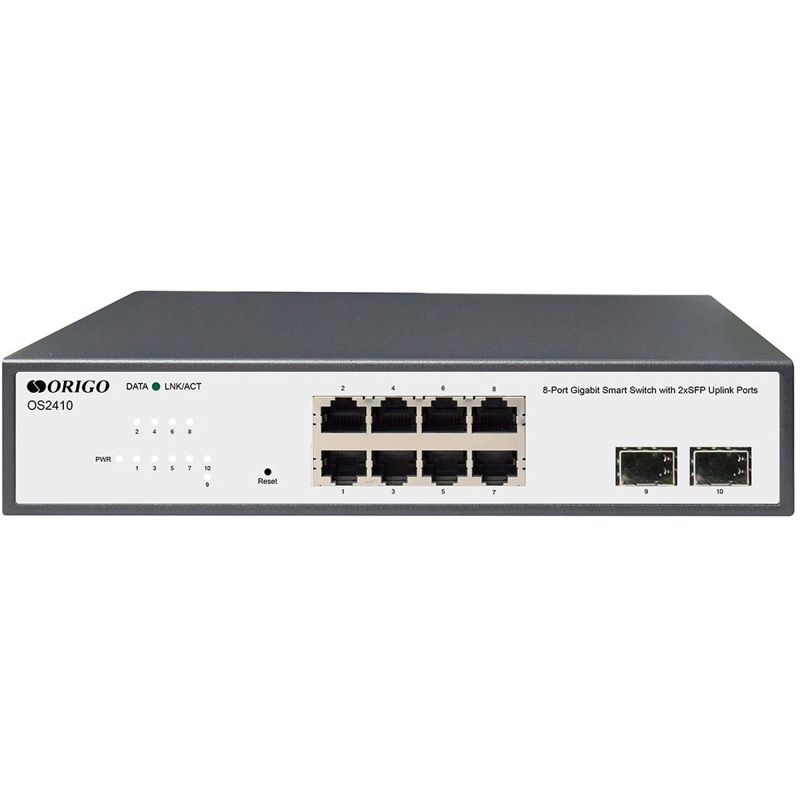 Коммутатор Origo OS2410 OS2410/A1A (L2) 8x1Гбит/с 2SFP настраиваемый