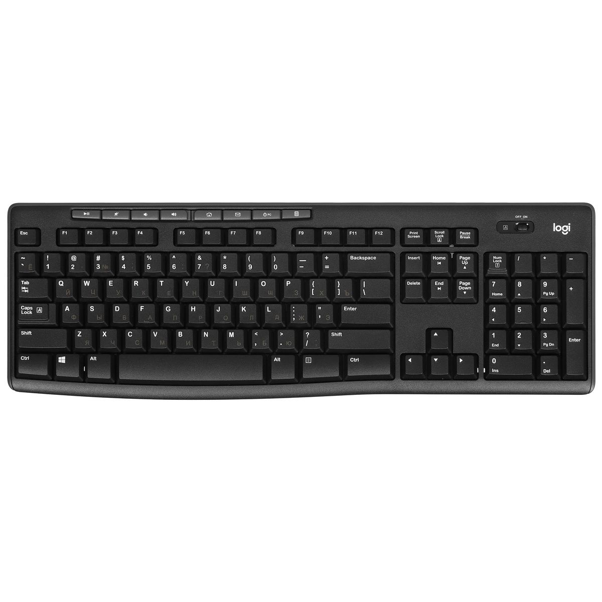 Клавиатура + мышь Logitech MK270 клав:черный мышь:черный USB беспроводная Multimedia (920-004518)