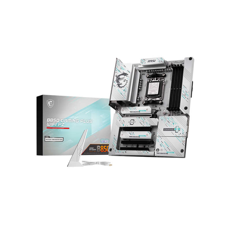 Материнская плата MSI B850 GAMING PLUS WIFI PZ B850, AM5, 4*DDR5, 4*PCIEx16, 3*M.2, 3*TypeC, 1*USB3.