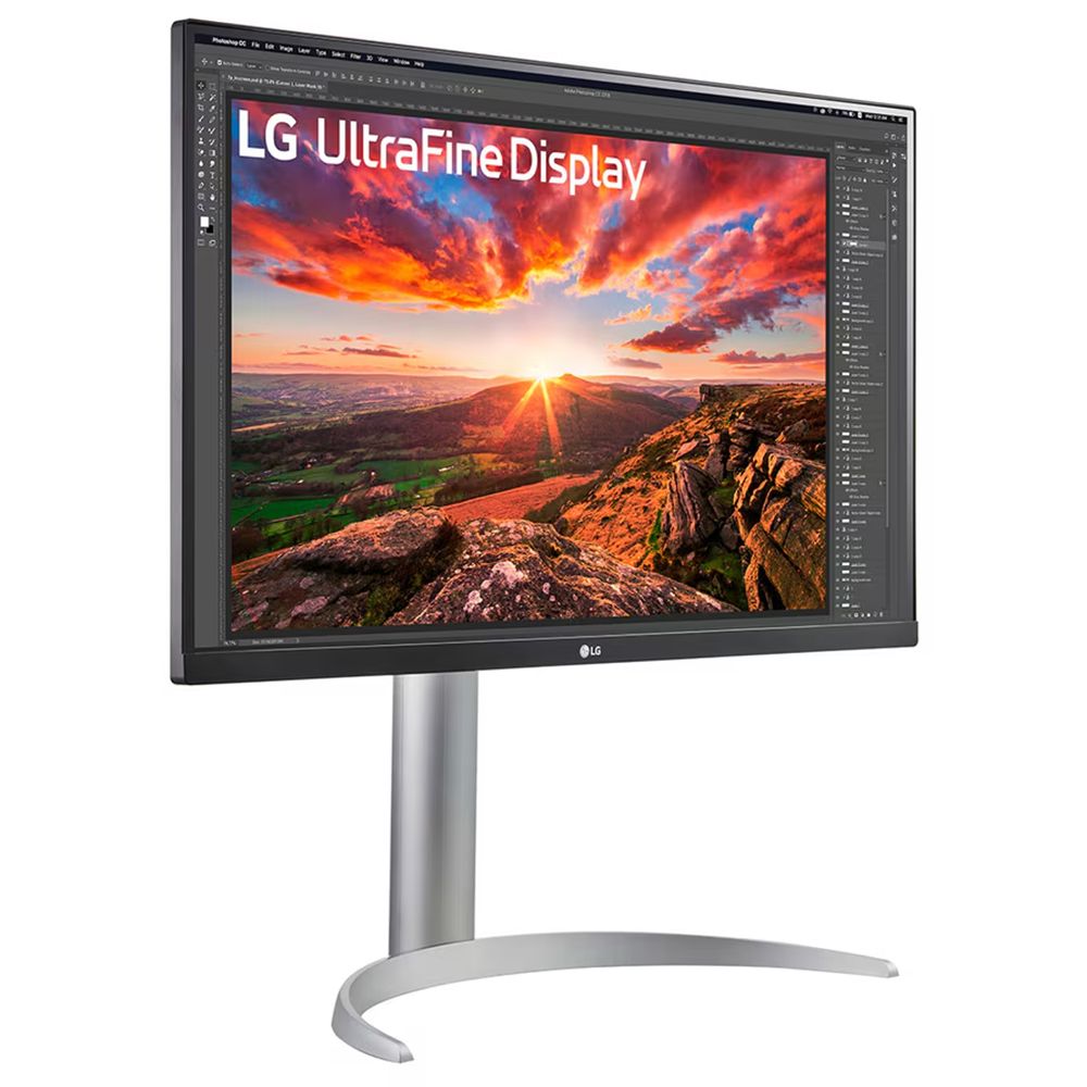 Монитор 27" LG 27UP850K-W Silver-White с поворотом экрана (IPS, 3840x2160, 5 ms, 178°/178°, 400 cd/m
