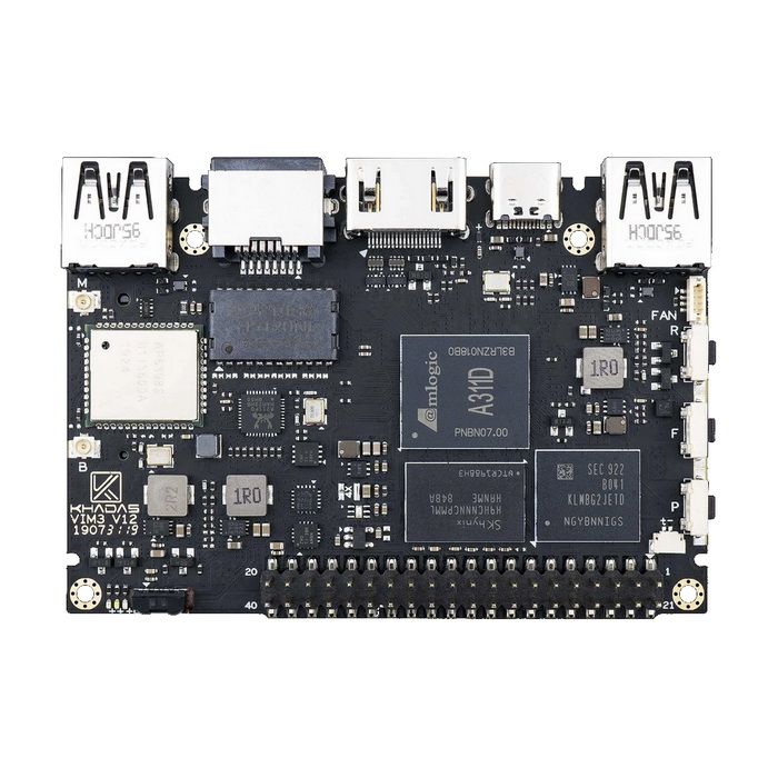 Одноплатный компьютер Khadas VIM3 Pro Amlogic A311D with 5.0 TOPS NPU, 4GB LPDDR4/X, 32GB eMMC, AP63