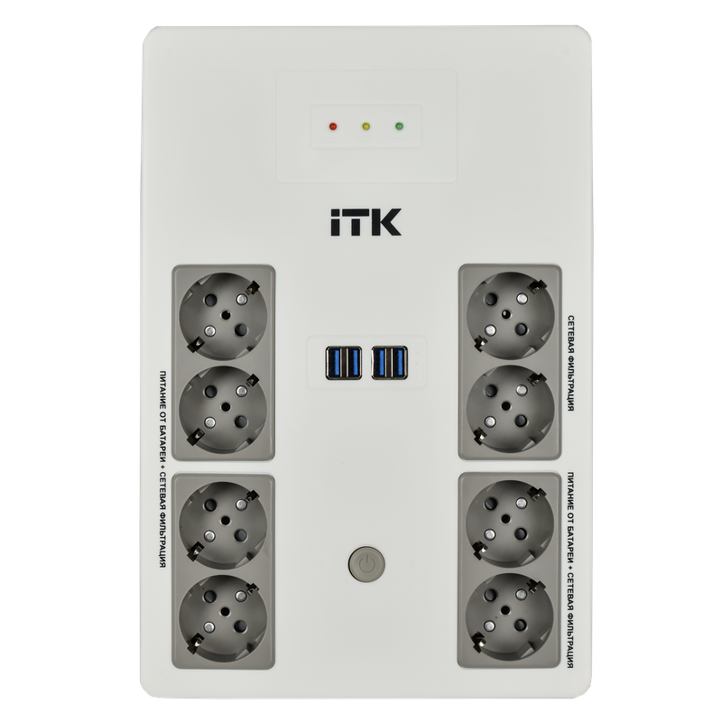 Источник бесперебойного питания ITK Electra EST8-600VA-1-001-L 360Вт 600ВА черный