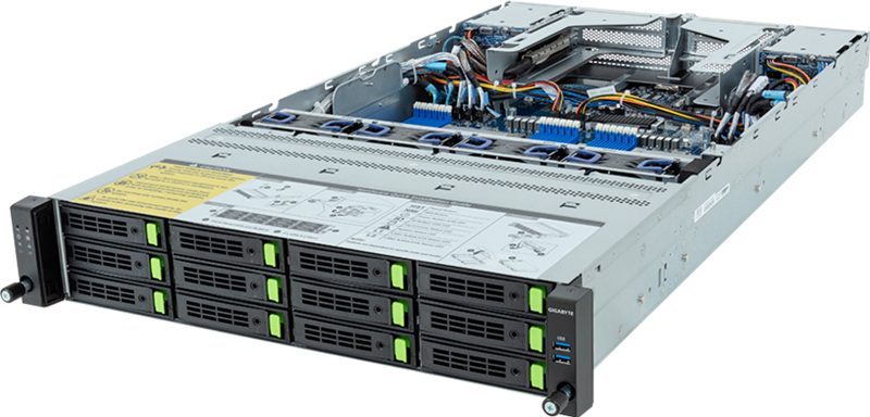 Шасси серверное Gigabyte Server Platform R283-Z94 Rev.3x / 2U / 2xAMD (9004/9005) / 2xHS / 24xDIMM /