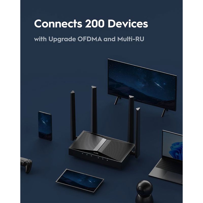 Роутер беспроводной Cudy WR3600 BE3600 10/100/1000BASE-TX черный