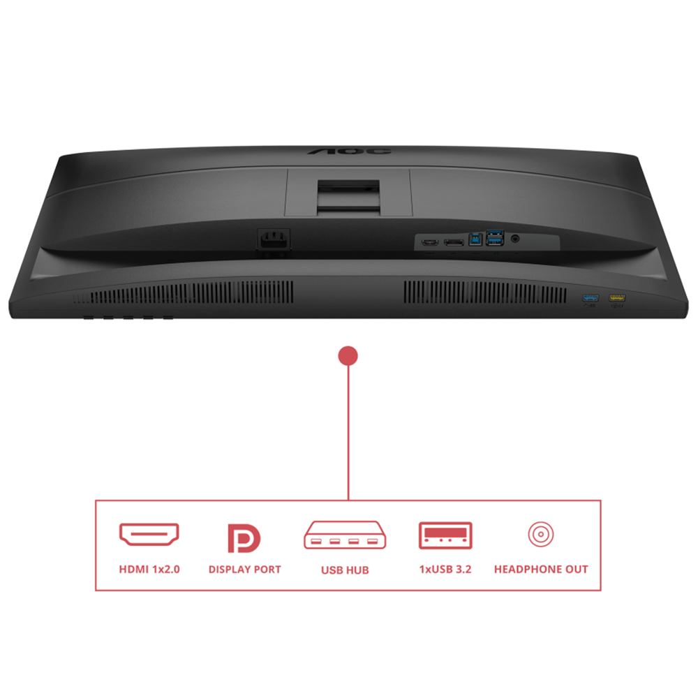 Монитор AOC 27" Q27E4U черный IPS LED 4ms 16:9 HDMI M/M матовая HAS Piv 1500:1 350cd 178гр/178гр 256