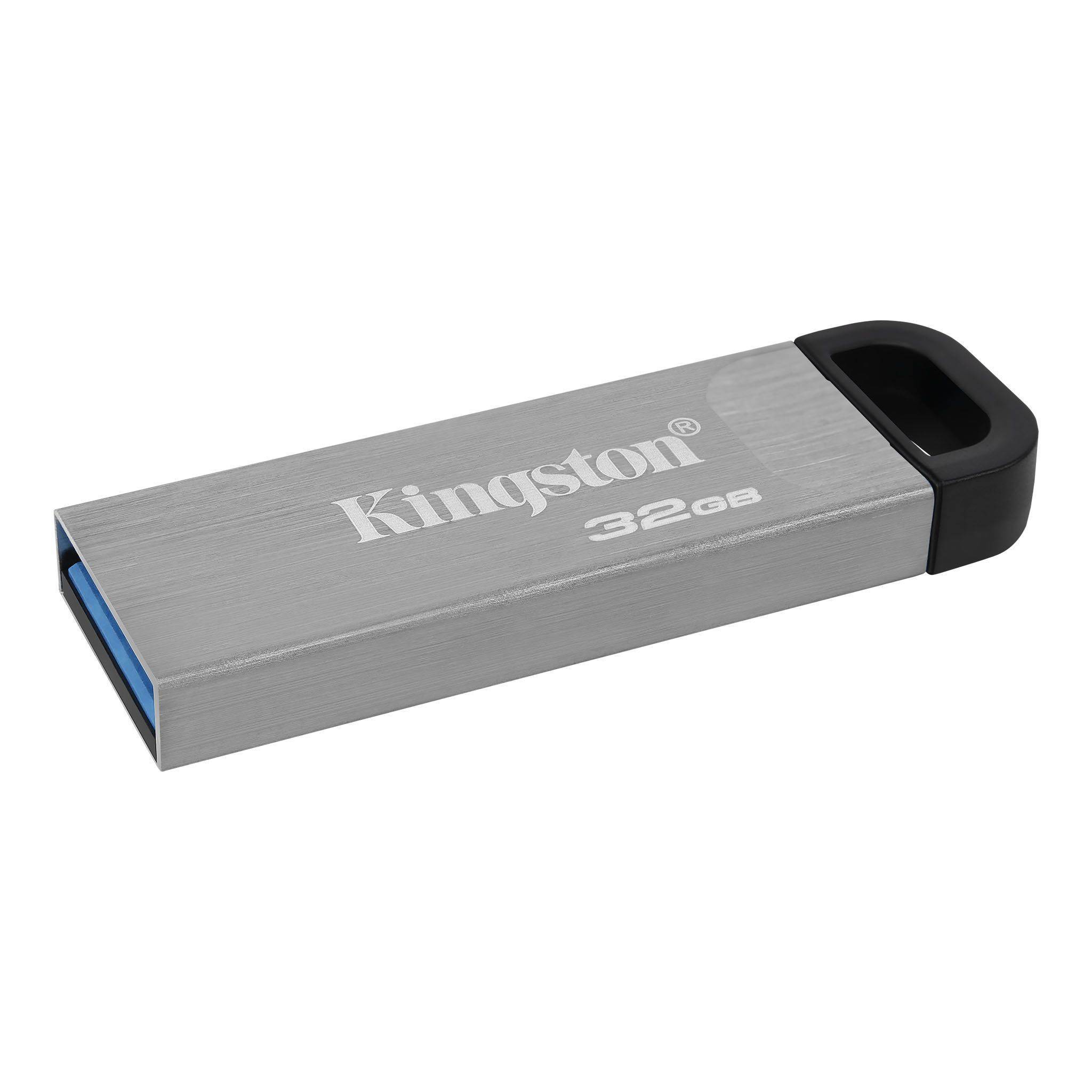 Флеш Диск Kingston 32Gb DataTraveler Kyson DTKN/32GB USB3.1 серебристый/черный