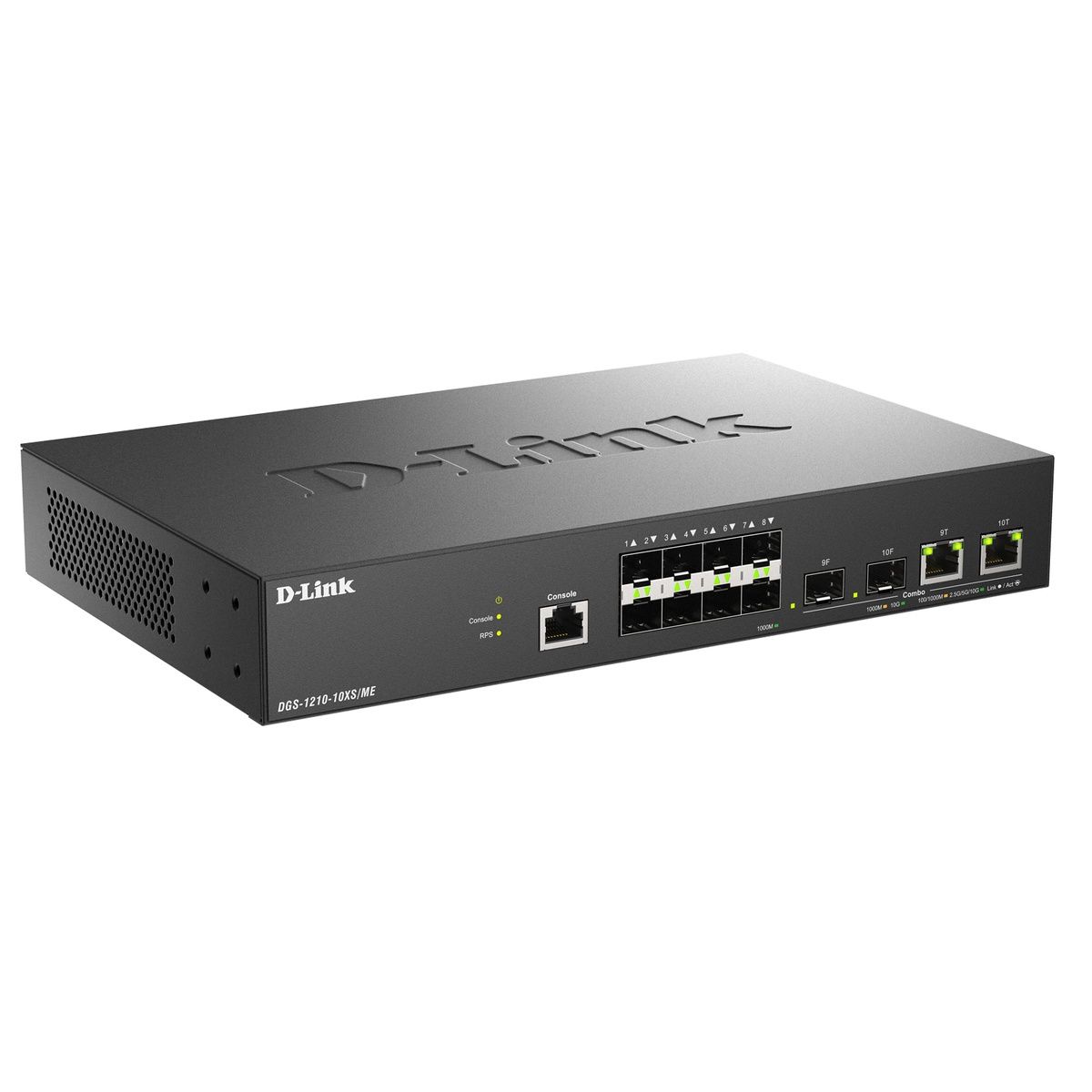 коммутатор D-Link Управляемый L2 коммутатор, 8x1000Base-X SFP, 2xCombo 10GBase-T/SFP+, защита от ста