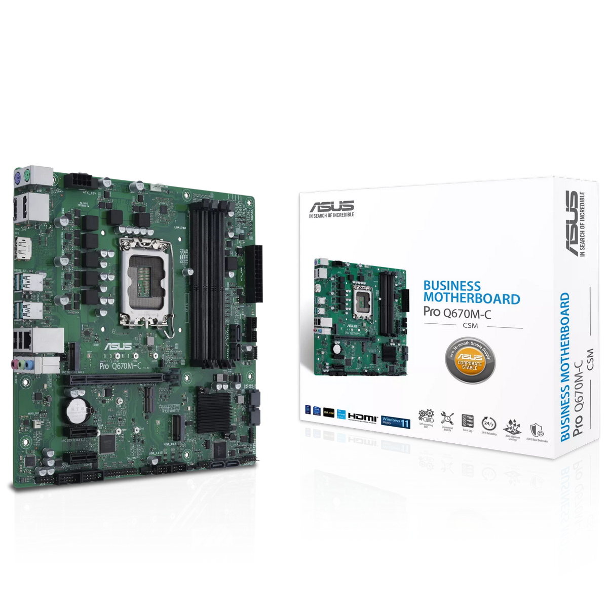 Материнская плата Asus PRO Q670M-C-CSM Soc-1700 Intel Q670 4xDDR5 mATX AC`97 8ch(7.1) GbLAN RAID+HDM