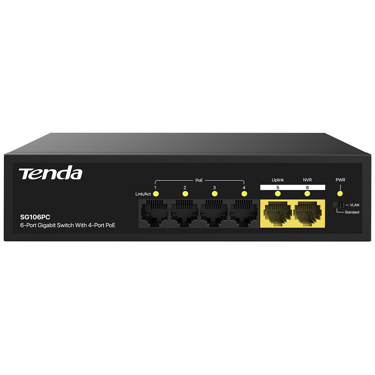 Коммутатор Tenda SG106PC (L2) 6x1Гбит/с 4PoE 50W неуправляемый