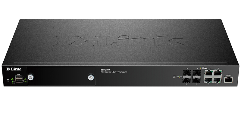 Контроллер D-LINK DWC-2000/A2A беспроводных точек доступа с 4 комбо-портами 100/1000Base-T/SFP 2 USB