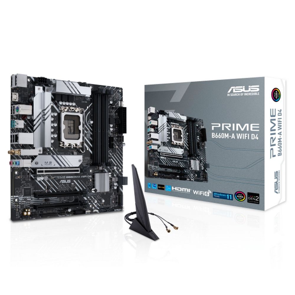Материнская плата Asus PRIME B660M-A WIFI D4 Soc-1700 Intel B660 4xDDR4 mATX AC`97 8ch(7.1) GbLAN RA