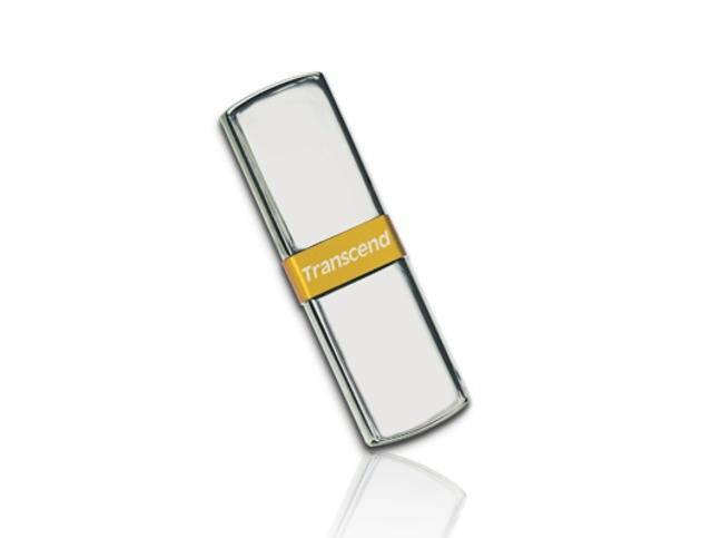 Флеш накопитель 8GB Transcend JetFlash V85, USB 2.0, Хром/Золото
