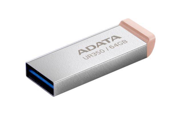 Флеш Диск A-Data 64GB UR350 UR350-64G-RSR/BG USB3.2 серебристый/коричневый