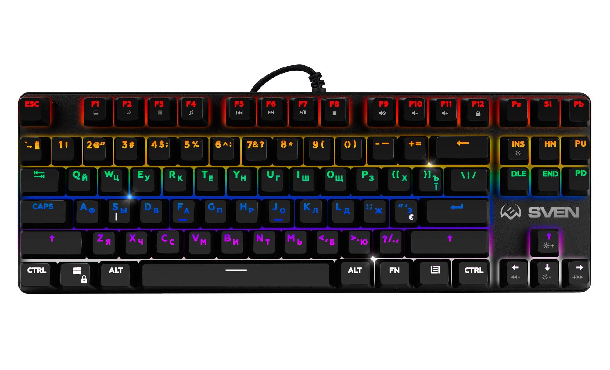 Механическая игровая клавиатура SVEN KB-G9150 (87кл., 12 Fn функций, подсветка)