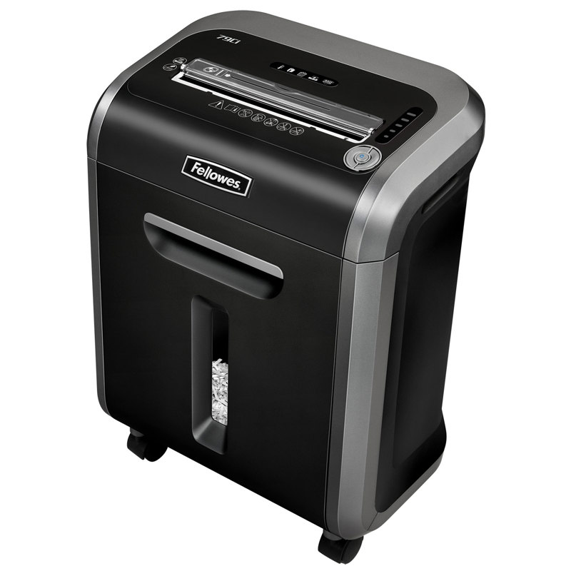 Шредер Fellowes PowerShred 79Ci (секр.P-4) фрагменты 16лист. 23лтр. скрепки скобы пл.карты CD