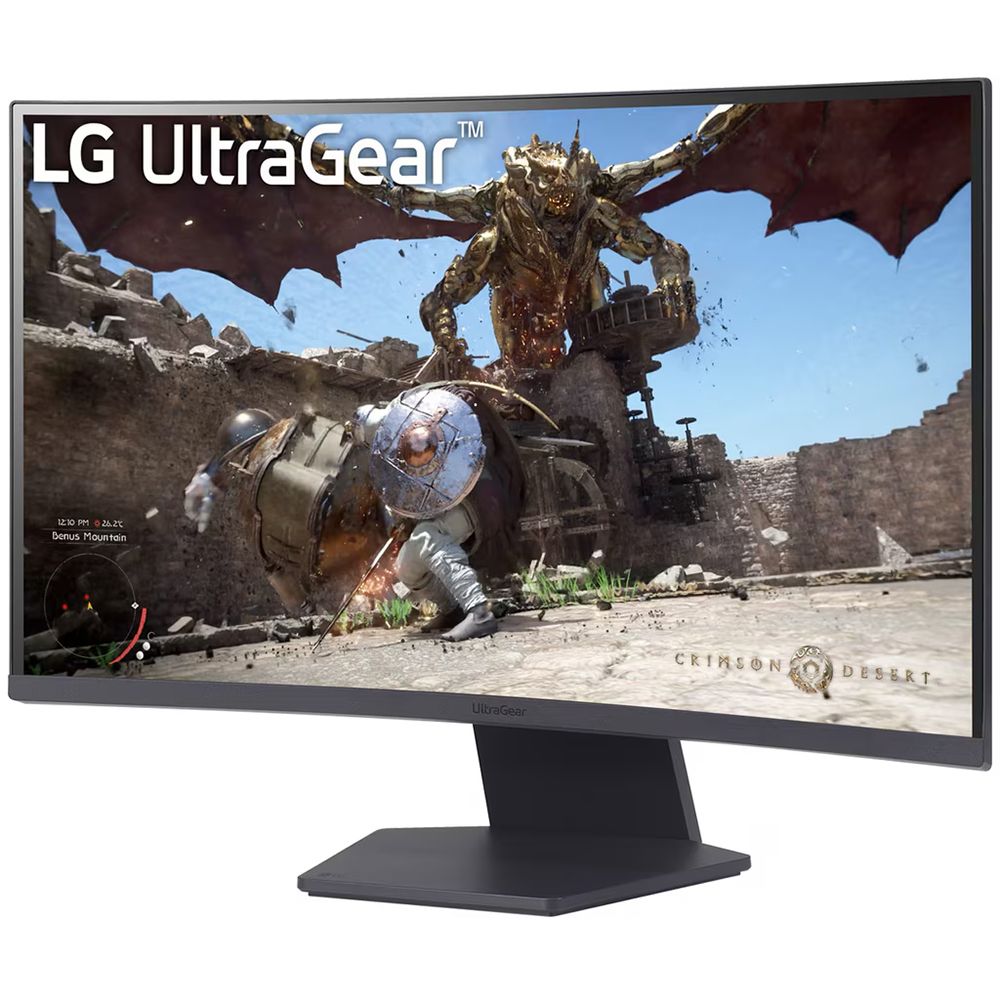 МОНИТОР 27" LG 27GS60QC-B Black (VA, изогнутый, 2560x1440, 180Hz, 1 ms, 178°/178°, 300 cd/m, 3000:1,
