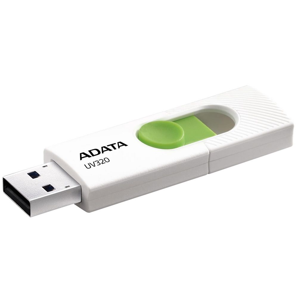 Флеш Диск A-Data 32GB UV320 AUV320-32G-RWHGN USB3.2 белый/зеленый