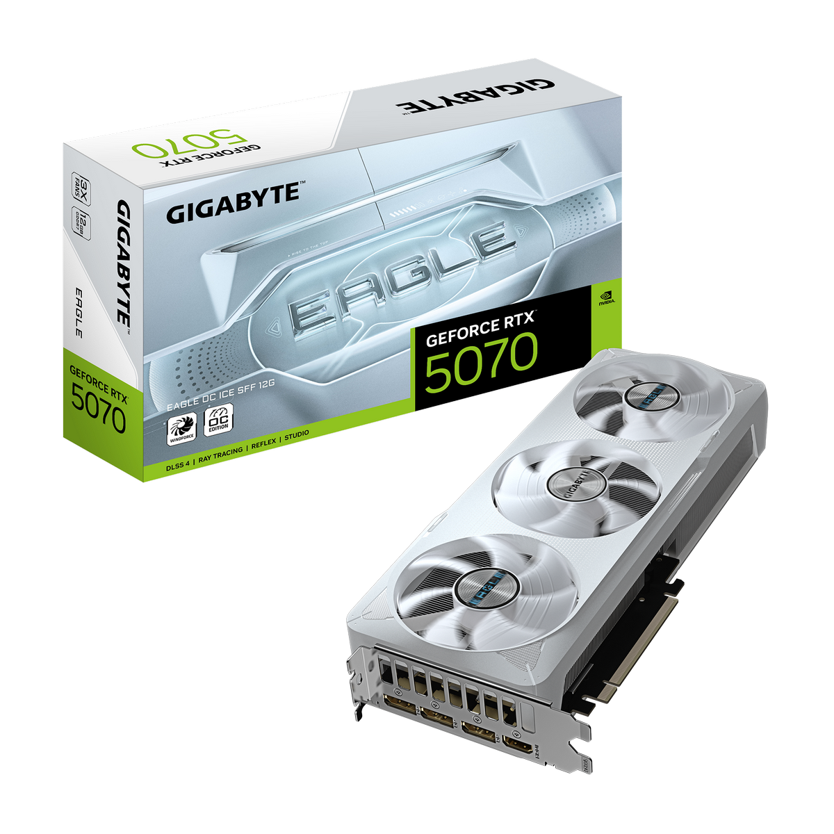 Видеокарта Gigabyte PCI-E 5.0 GV-N5070EAGLEOC ICE-12GD 1.0 NV RTX5070 12Gb 192bit GDDR7 2587/28000/H