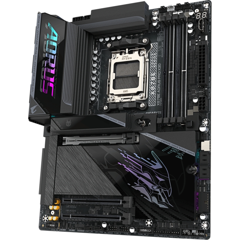 Материнская плата Gigabyte X870E AORUS PRO X3D Socket AM5 AMD X870E 4xDDR5 ATX AC`97 8ch(7.1) 5Gigab