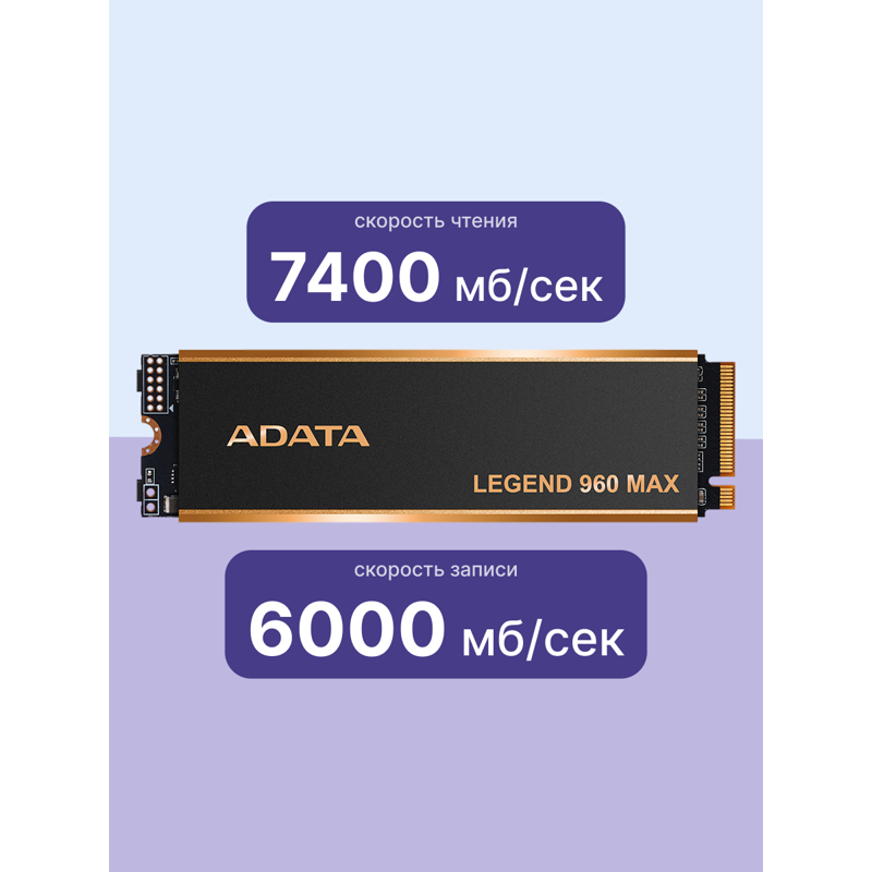 Накопитель SSD A-Data PCIe 4.0 x4 1TB ALEG-960M-1TCS Legend 960 Max M.2 2280