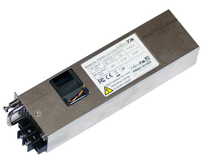 Блок питания MikroTik Hot Swap 12V 150W -48V DC telecom power supply for CCR1072-1G-8S+