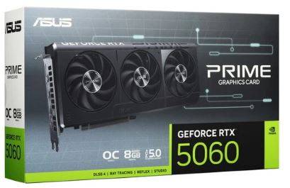 Видеокарта Asus PCI-E 5.0 PRIME-RTX5060-O8G NVIDIA GeForce RTX 5060 8Gb 128bit GDDR7 2565/28000 HDMI