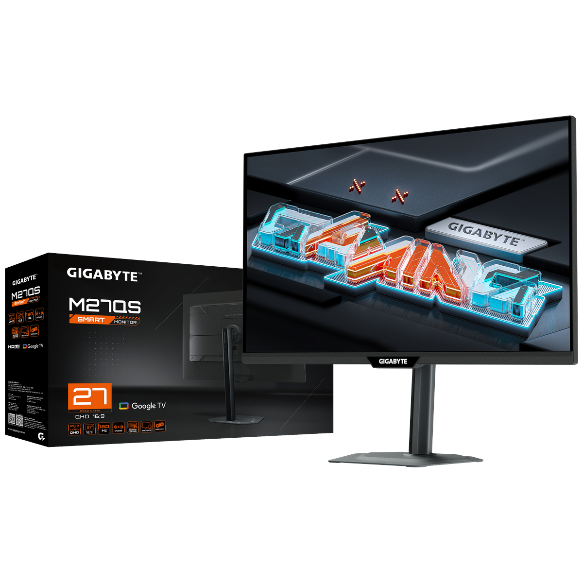 Монитор Gigabyte 27" M27QS черный IPS LED 16:9 HDMI M/M полуматовая HAS Piv 350cd 178гр/178гр 2560x1