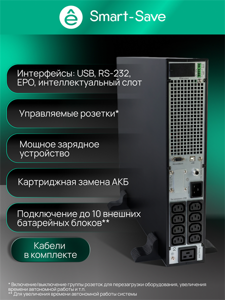Источник бесперебойного питания Systeme Electriс SRT SRTSE2000RTXLIG2 2000Вт 2000ВА черный