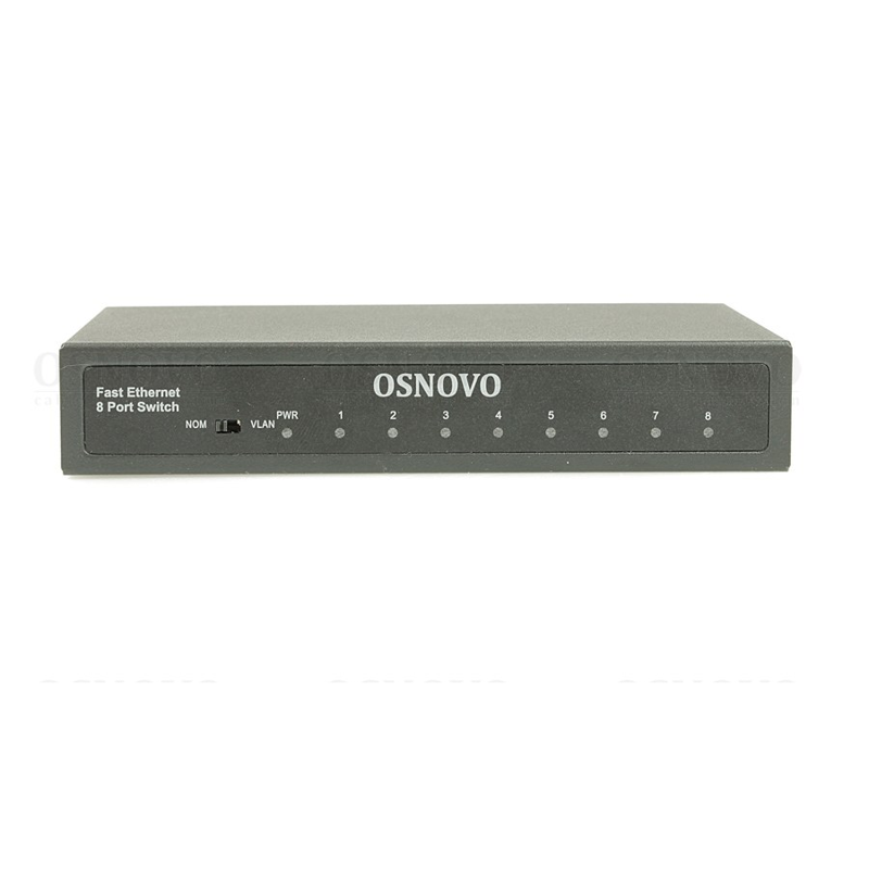 Коммутатор Fast Ethernet OSNOVO SW-10800 Неуправляемый коммутатор Fast Ethernet на 8 RJ45 портов. По