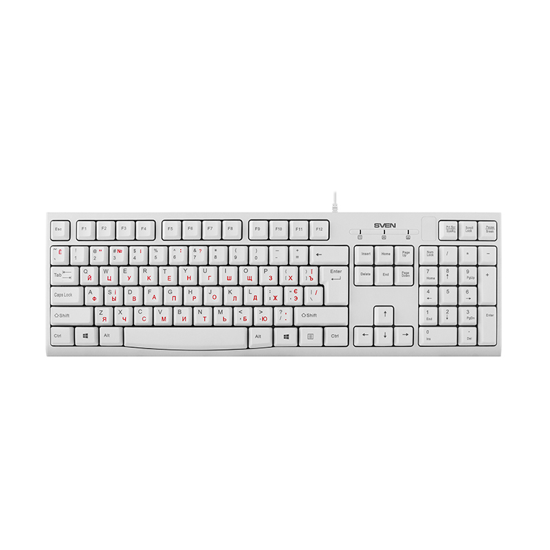 Клавиатура SVEN KB-S300 белая