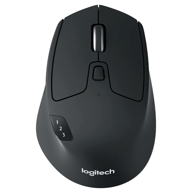 Мышь Logitech M720 Triathlon черный оптическая 1000dpi беспров. BT/Radio USB 6but (910-004794)