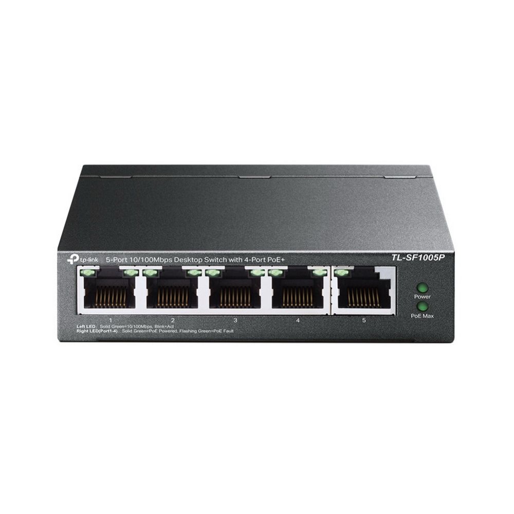 Коммутатор TP-Link TL-SF1005P (L2) 5x100Мбит/с 4PoE 58W неуправляемый