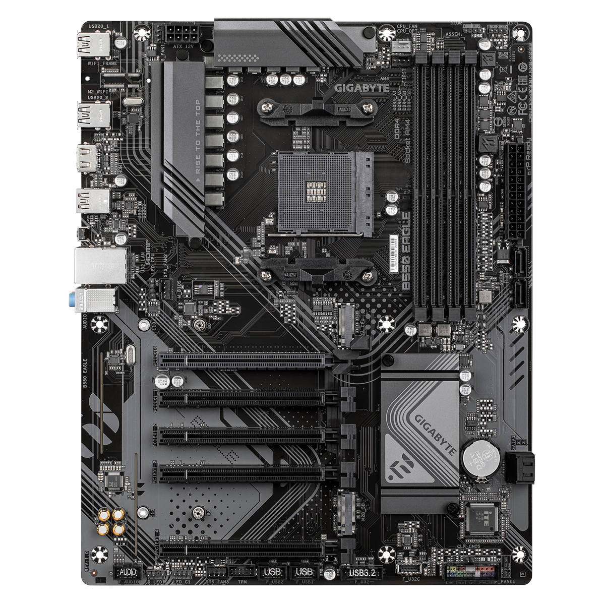 Материнская плата Gigabyte B550 EAGLE Soc-AM4 AMD B550 4xDDR4 ATX AC`97 8ch(7.1) GbLAN RAID+HDMI