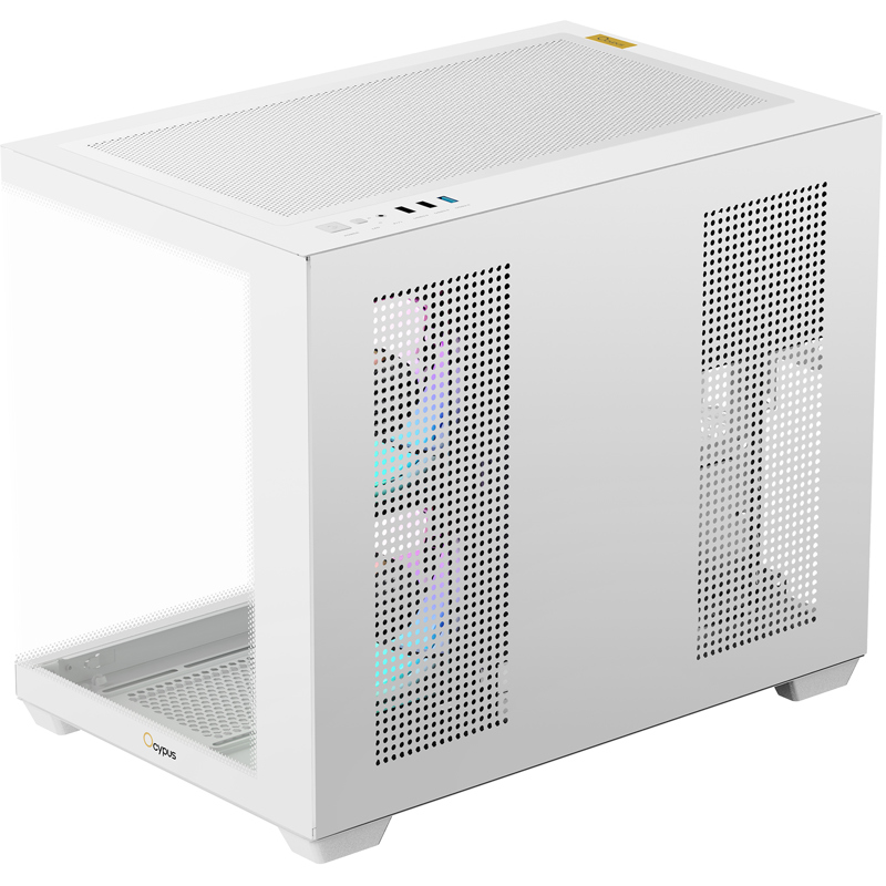 Корпус Case Ocypus Gamma C54 WH ARGB, Midi-Tower, TG, 3x120mm ARGB, 1xUSB-A 3.0 + 2xUSB 2.0, mATX, m