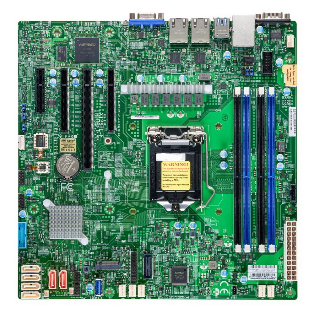 Материнская плата SuperMicro MBD-X12STL-F-B Intel® Xeon® E-2300 Processor, 10th Generation Intel® Pe