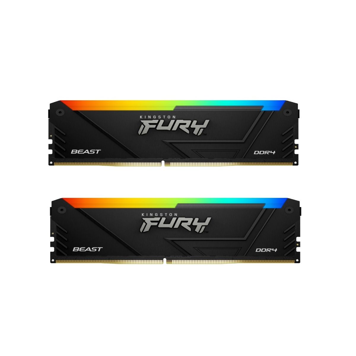Память DDR4 2x32GB 3200MHz Kingston KF432C16BB2AK2/64 Fury Beast RGB RTL Gaming PC4-25600 CL16 DIMM 
