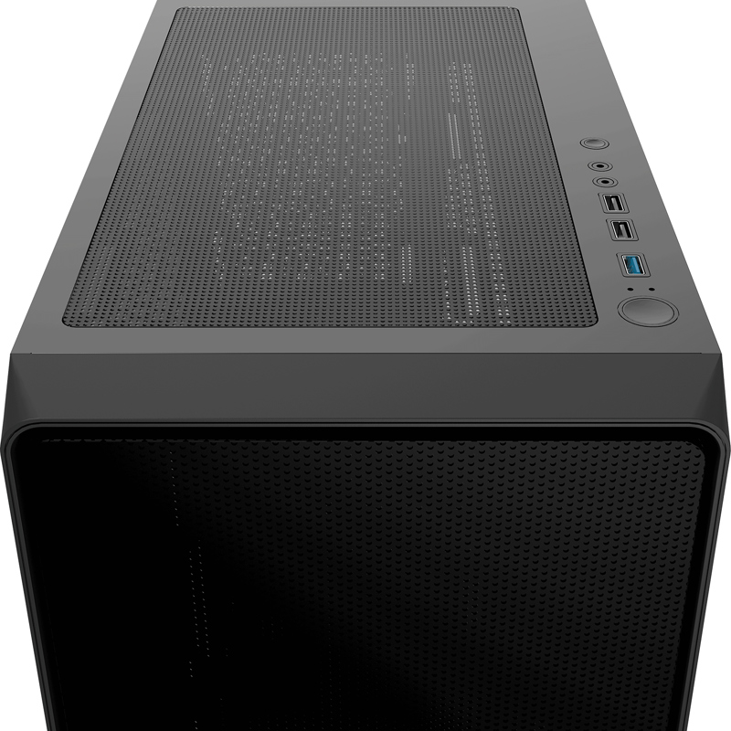 Корпус Ocypus Gamma C60 BK, Midi-Tower, TG, no fans, 1xUSB-A 3.0 + 2xUSB 2.0, ATX, mATX, mITX Black
