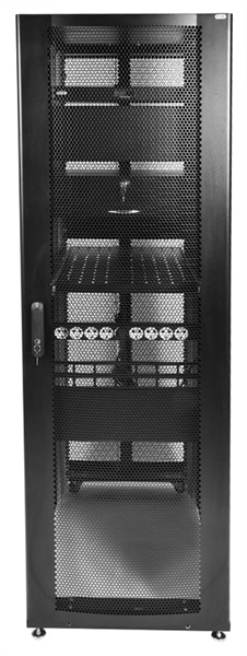 Шкаф ЦМО Шкаф серверный ПРОФ напольный 42U (600x1200) дверь перфор., задние двойные перфор., черный,