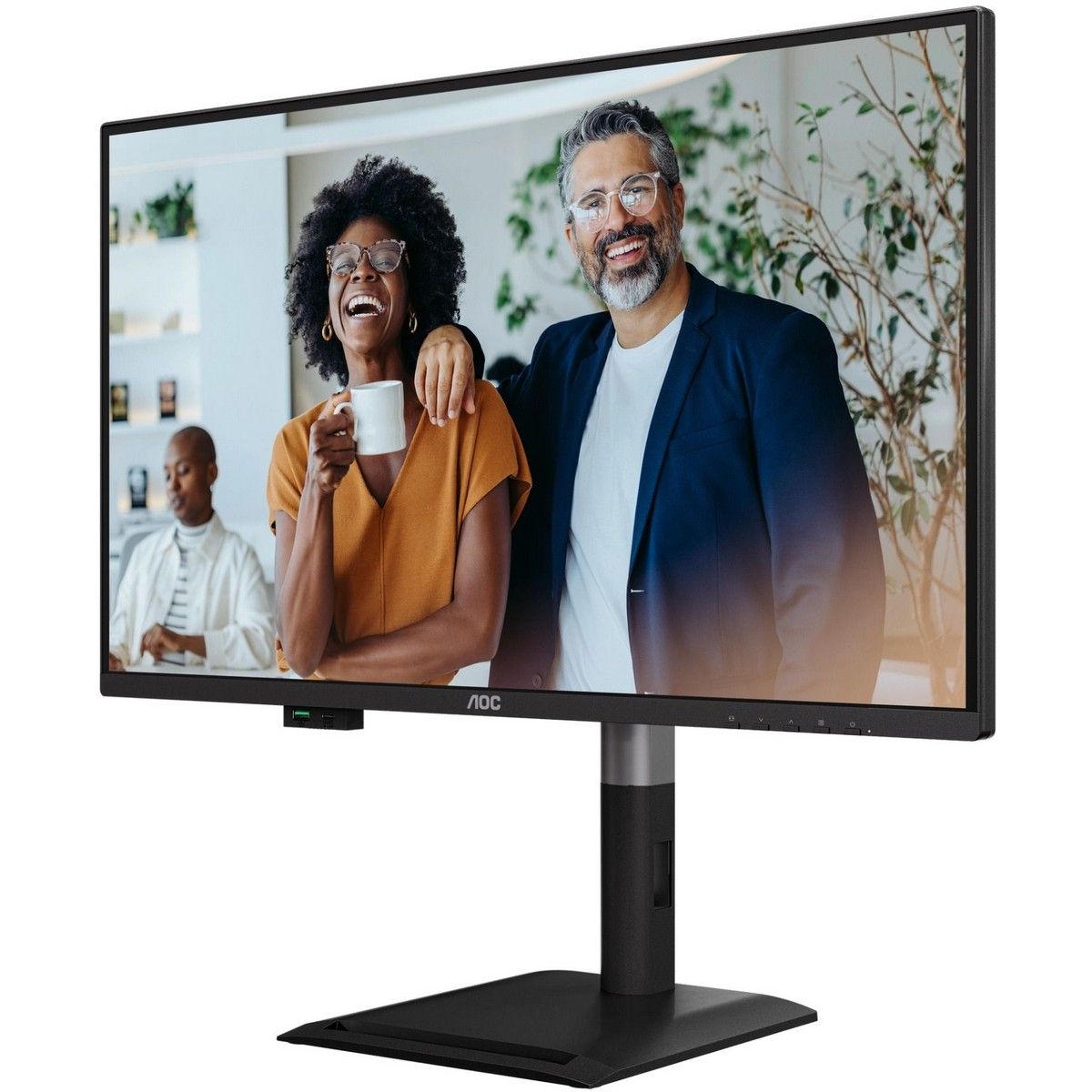 Монитор 27" AOC 2560x1440 WLED 16:9 IPS 350cd, 1500:1, 50M:1, 4ms, 178°/178°, HDMI, DP, USB hub: 4*U