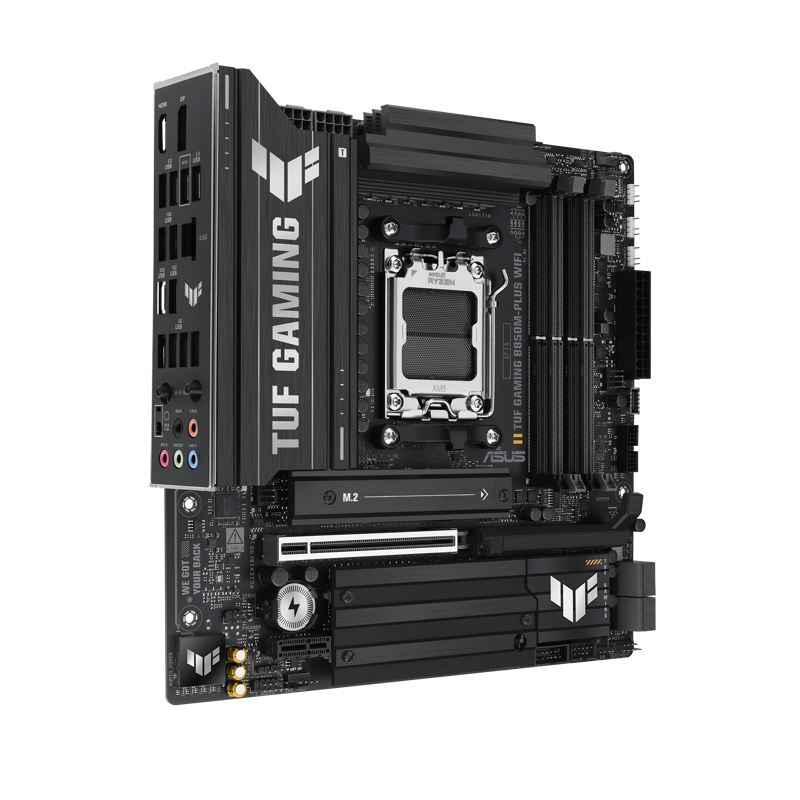Материнская плата Asus TUF GAMING B850M-PLUS WIFI Socket AM5 AMD B850 4xDDR5 mATX AC`97 8ch(7.1) 2.5