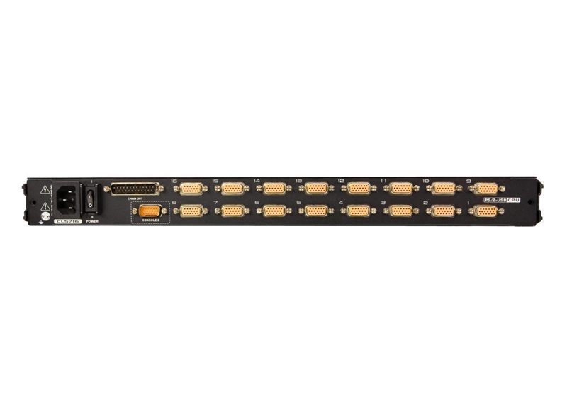 КВМ консоль ATEN 16-Port PS/2-USB VGA Single Rail 17.3" 1920 x 1080 @ 60 Hz LCD KVM Switch