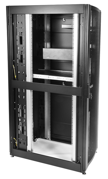 Шкаф ЦМО Шкаф серверный ПРОФ напольный 42U (600x1200) дверь перфор., задние двойные перфор., черный,