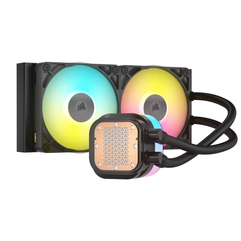 Система жидкостного охлаждения Corsair iCUE LINK TITAN 240 RX RGB (240mm, Black, RGB/ Fans: 2x120mm,