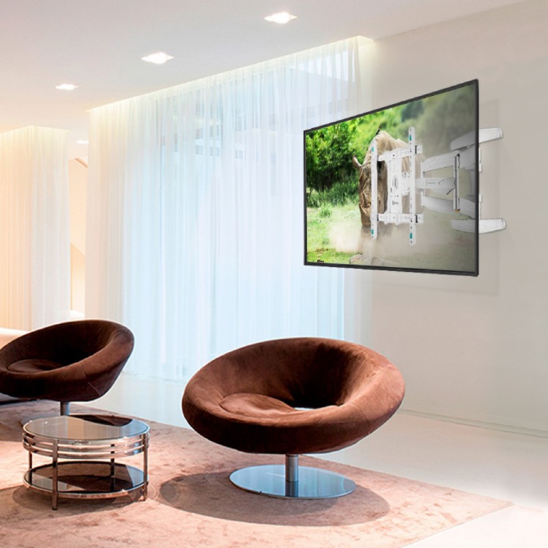 Кронштейн для телевизора Onkron M6L белый 40"-75" макс.45кг настенный поворот и наклон