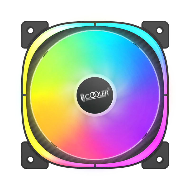 Кулер для корпуса PCCooler EF120 ARGB BK (120x120x25mm, 4-pin PWM, ARGB, 37.98CFM, 25.7dBA, 1500RPM,